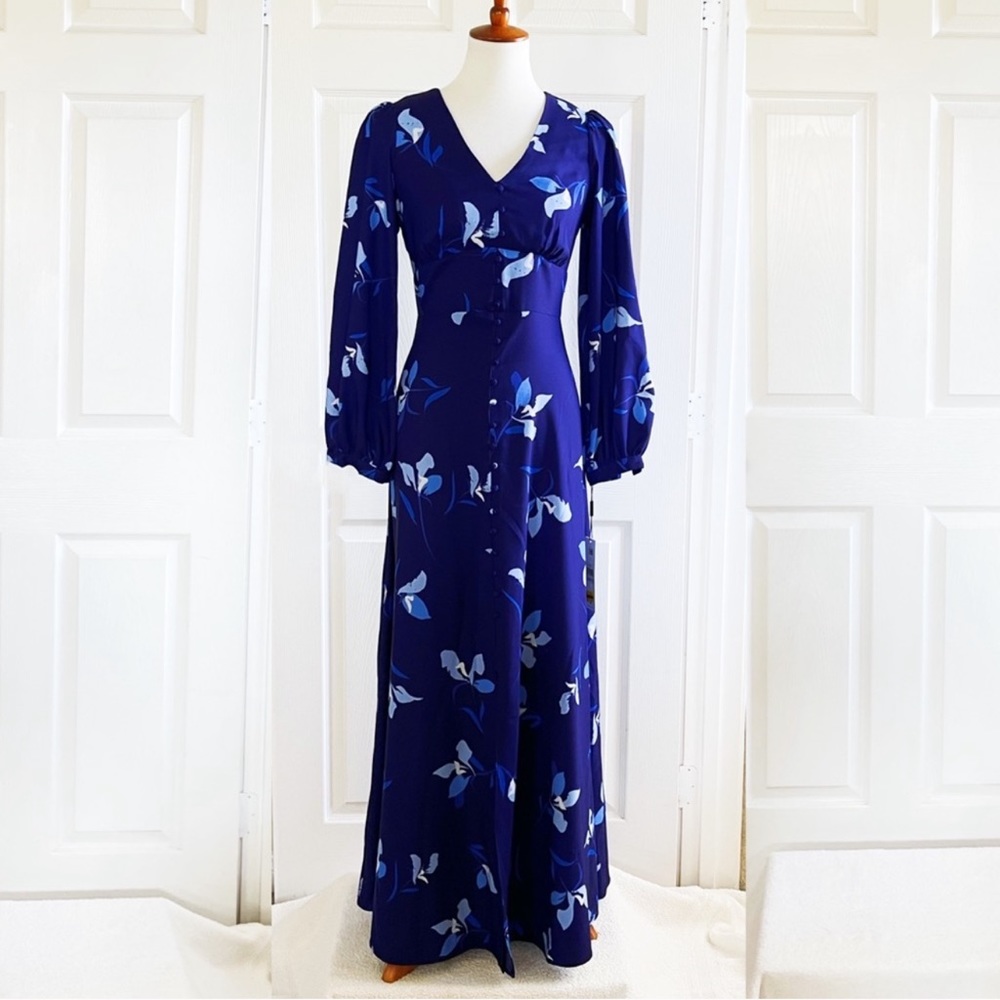 Calvin Klein blue floral maxi dress